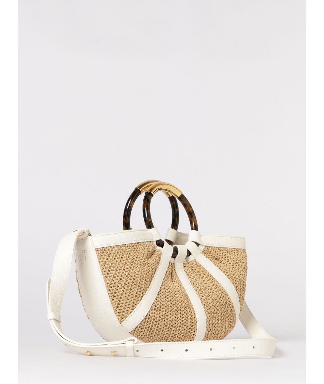 COCCINELLE Бежевая пелетеная сумка тоут, фото 2