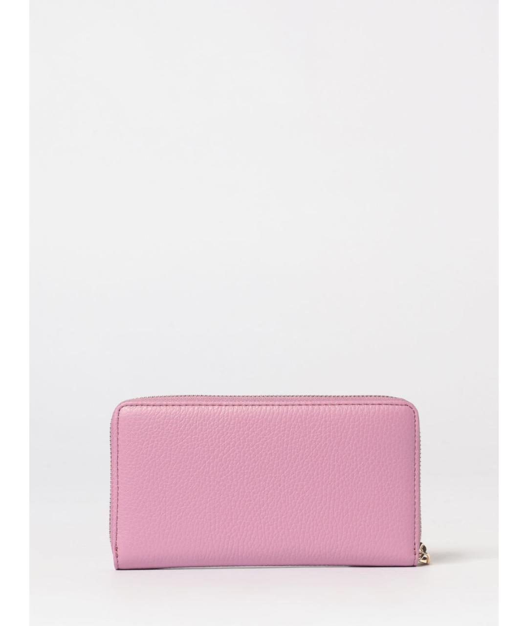 COCCINELLE Розовый кожаный кошелек, фото 3