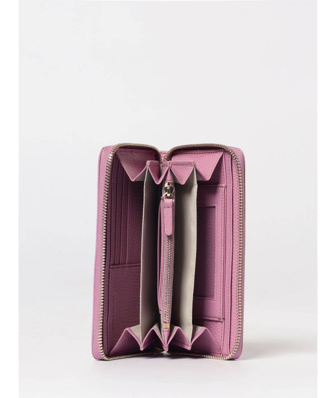 COCCINELLE Розовый кожаный кошелек, фото 2