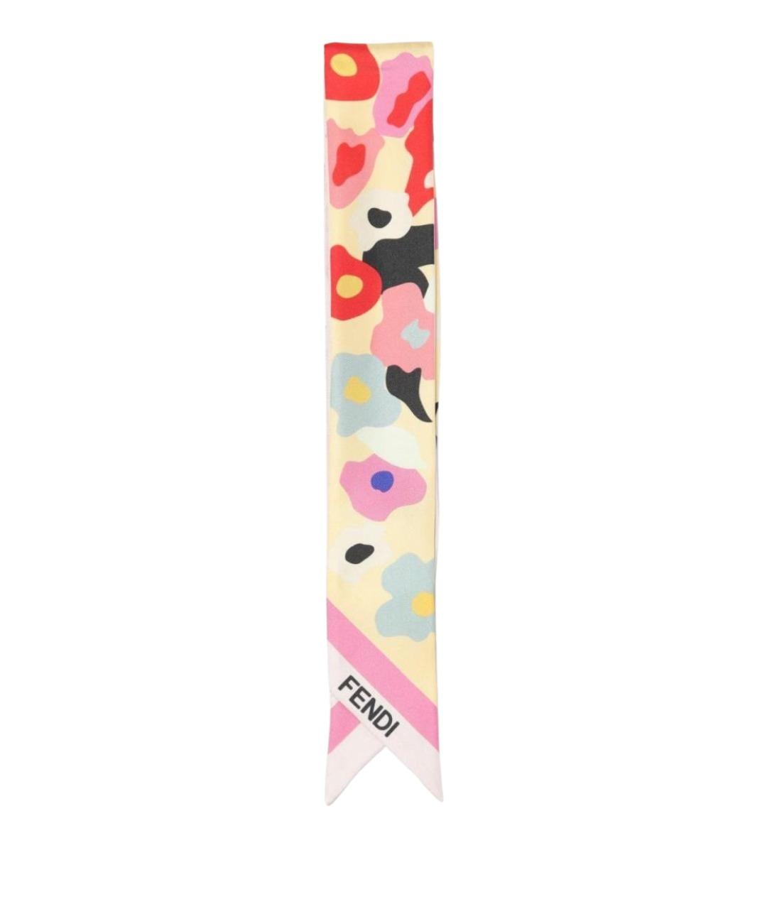 FENDI Мульти шелковый шарф, фото 1