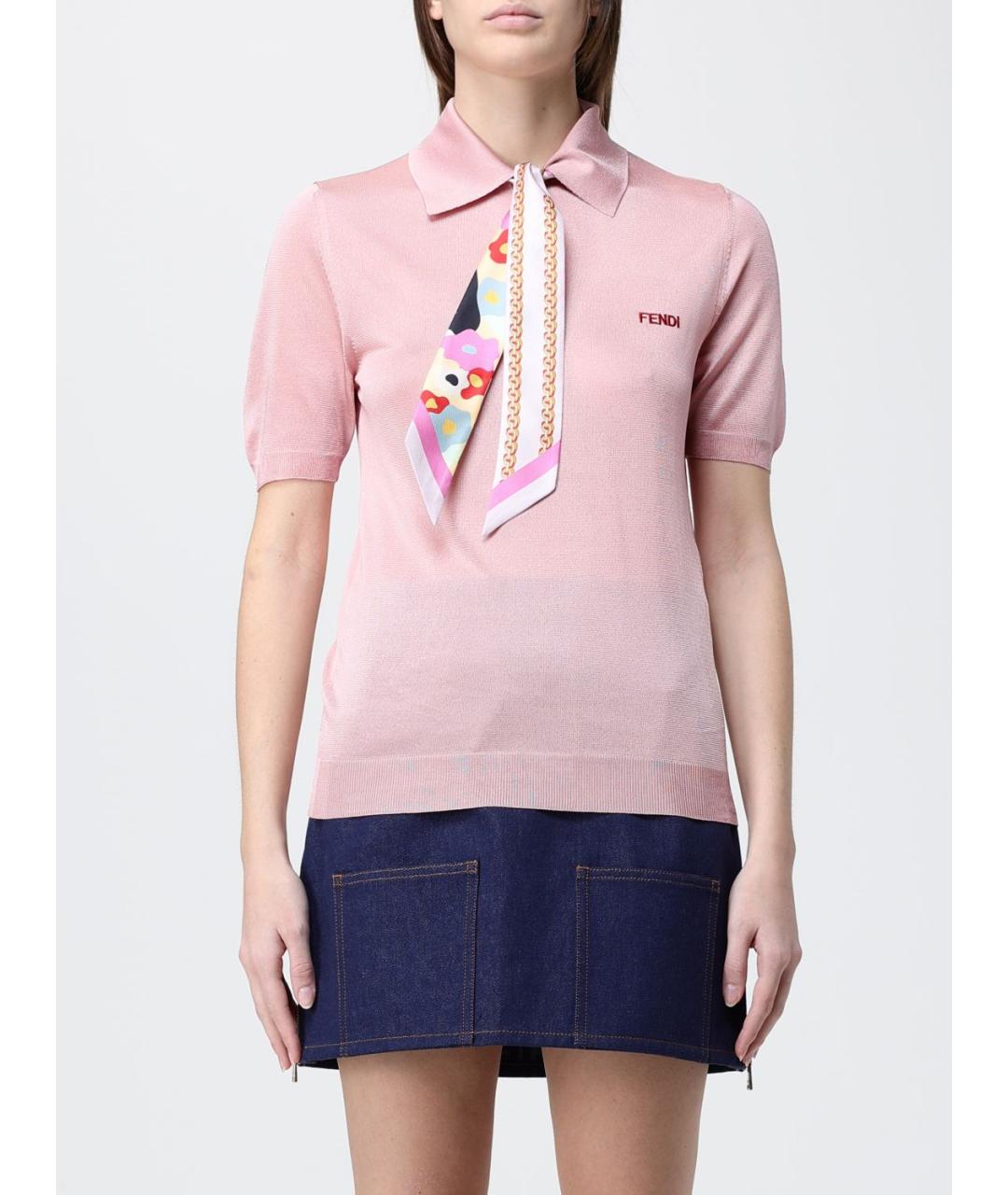 FENDI Мульти шелковый шарф, фото 2