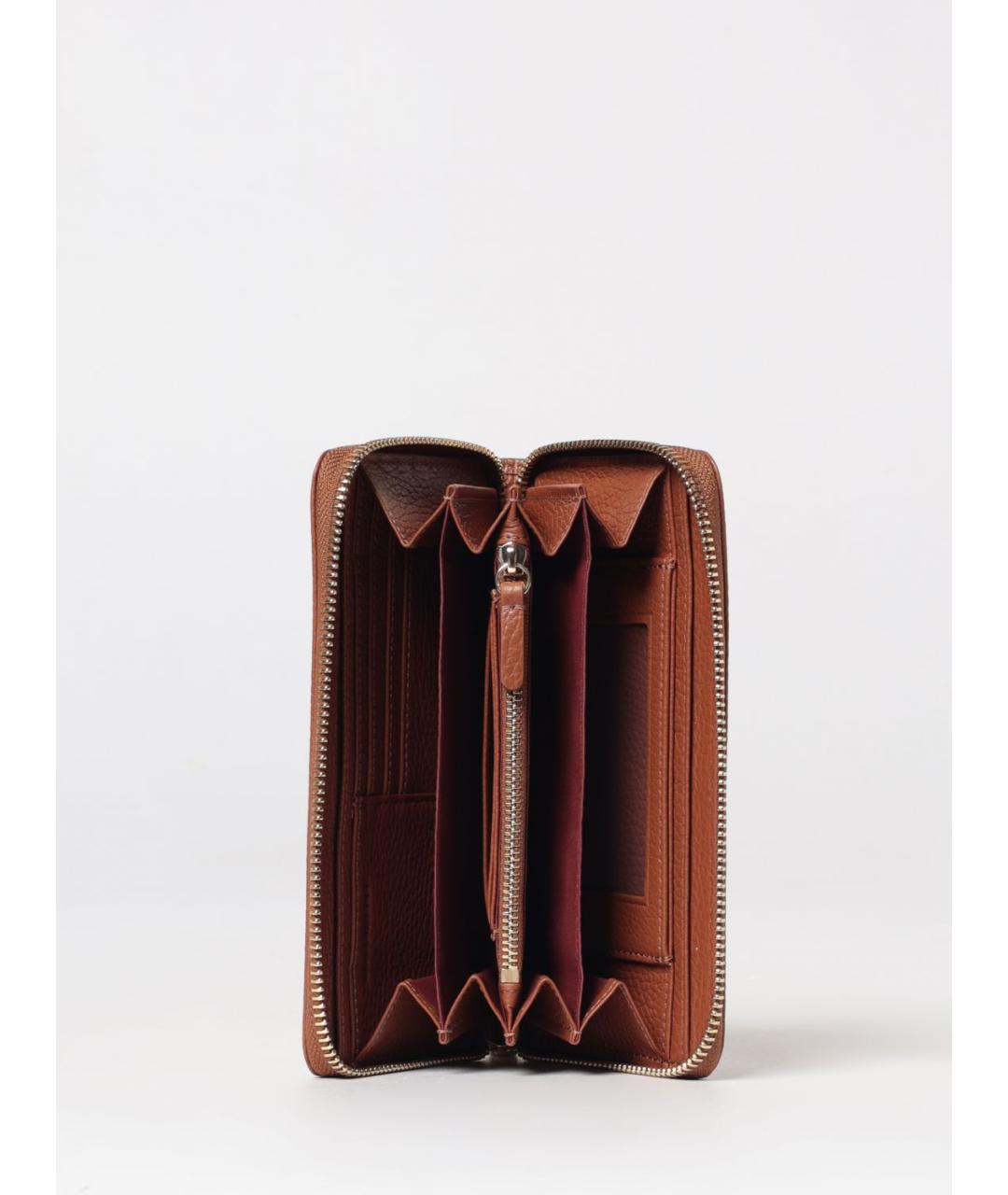 COCCINELLE Коричневый кожаный кошелек, фото 2