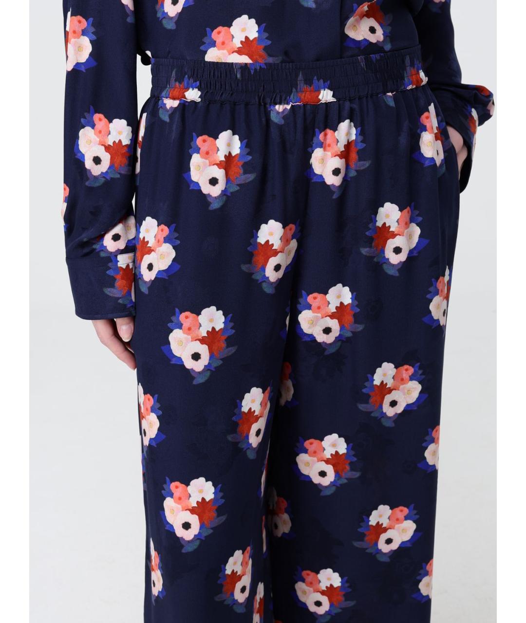 FENDI Мульти шелковые брюки широкие, фото 5