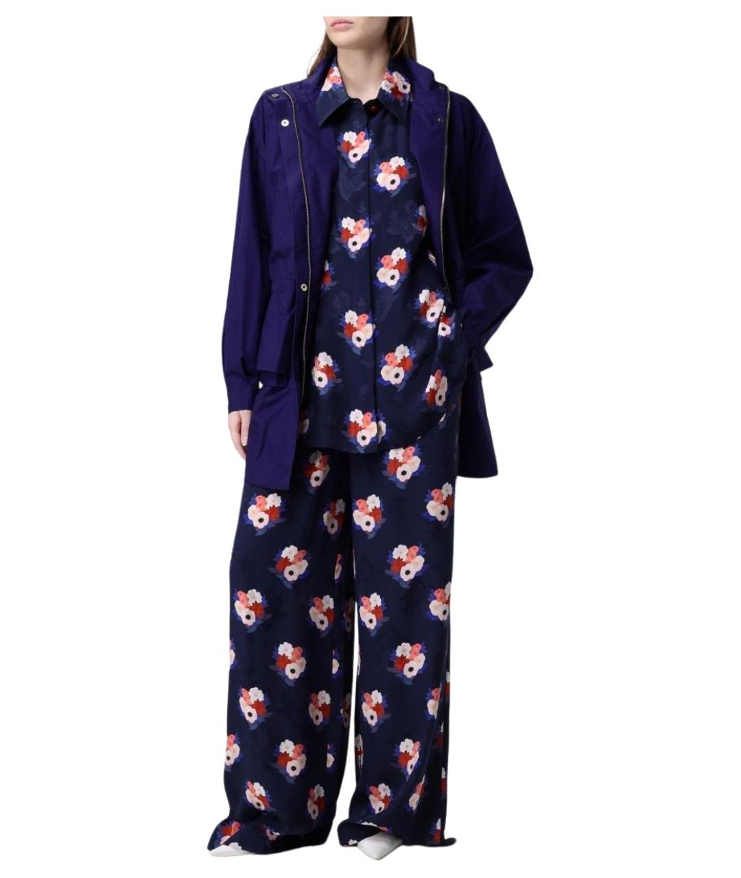 FENDI Мульти шелковые брюки широкие, фото 2