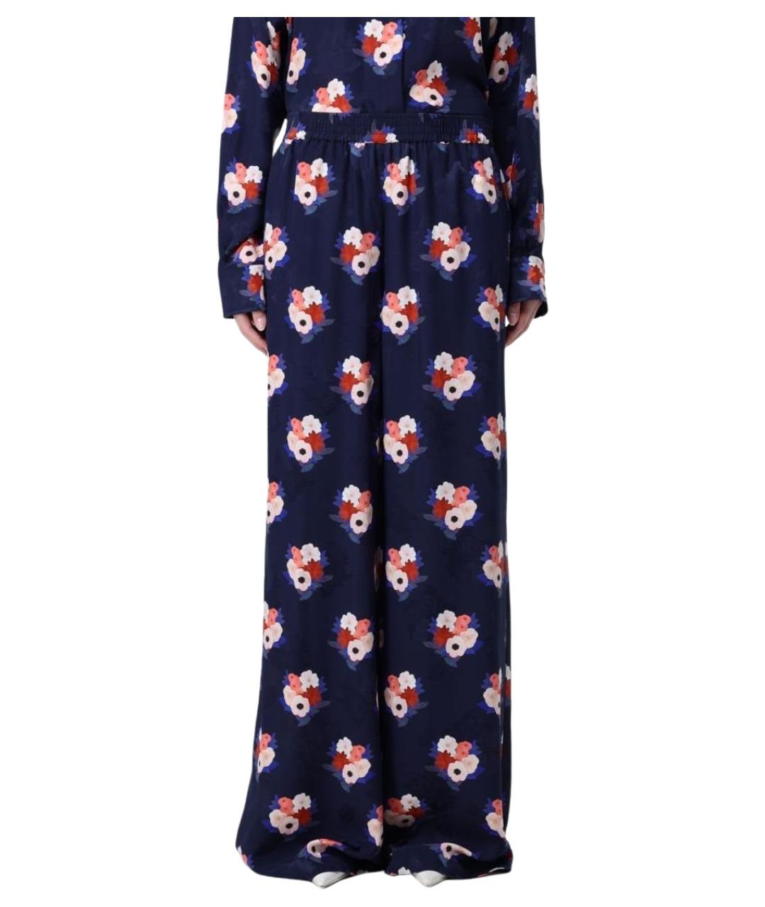 FENDI Мульти шелковые брюки широкие, фото 1