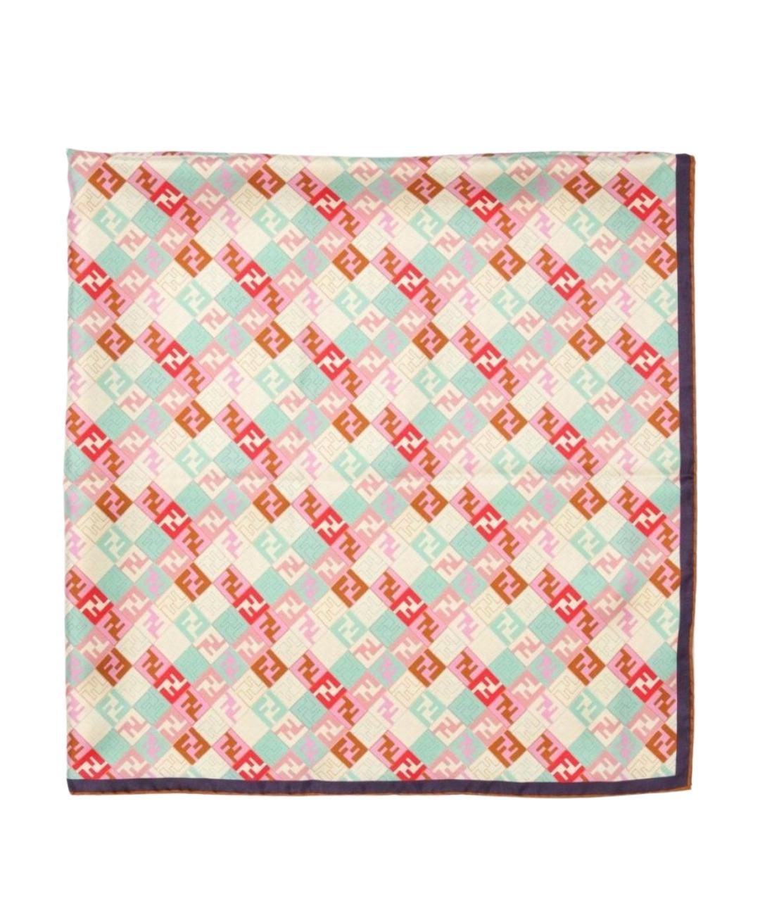 FENDI Мульти шелковый платок, фото 1