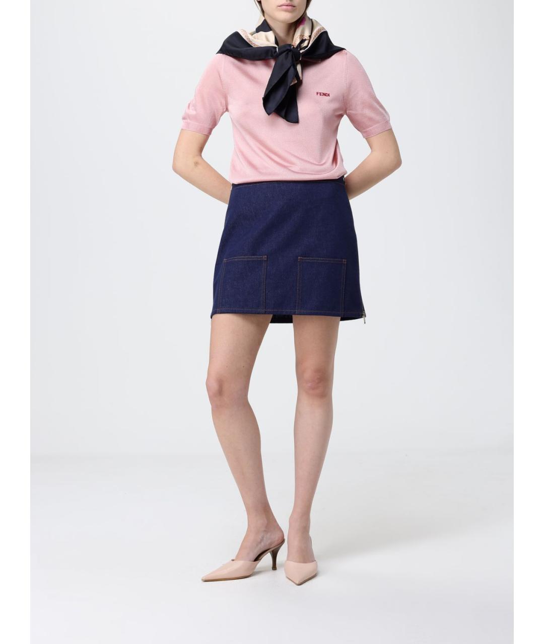 FENDI Мульти шелковый платок, фото 4