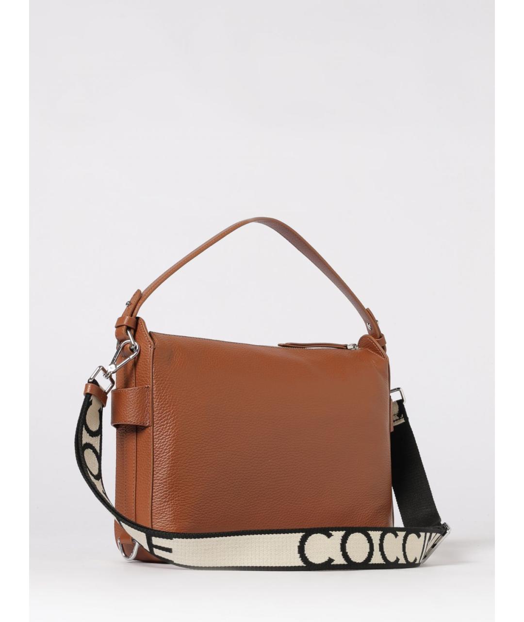 COCCINELLE Коричневая кожаная сумка через плечо, фото 2