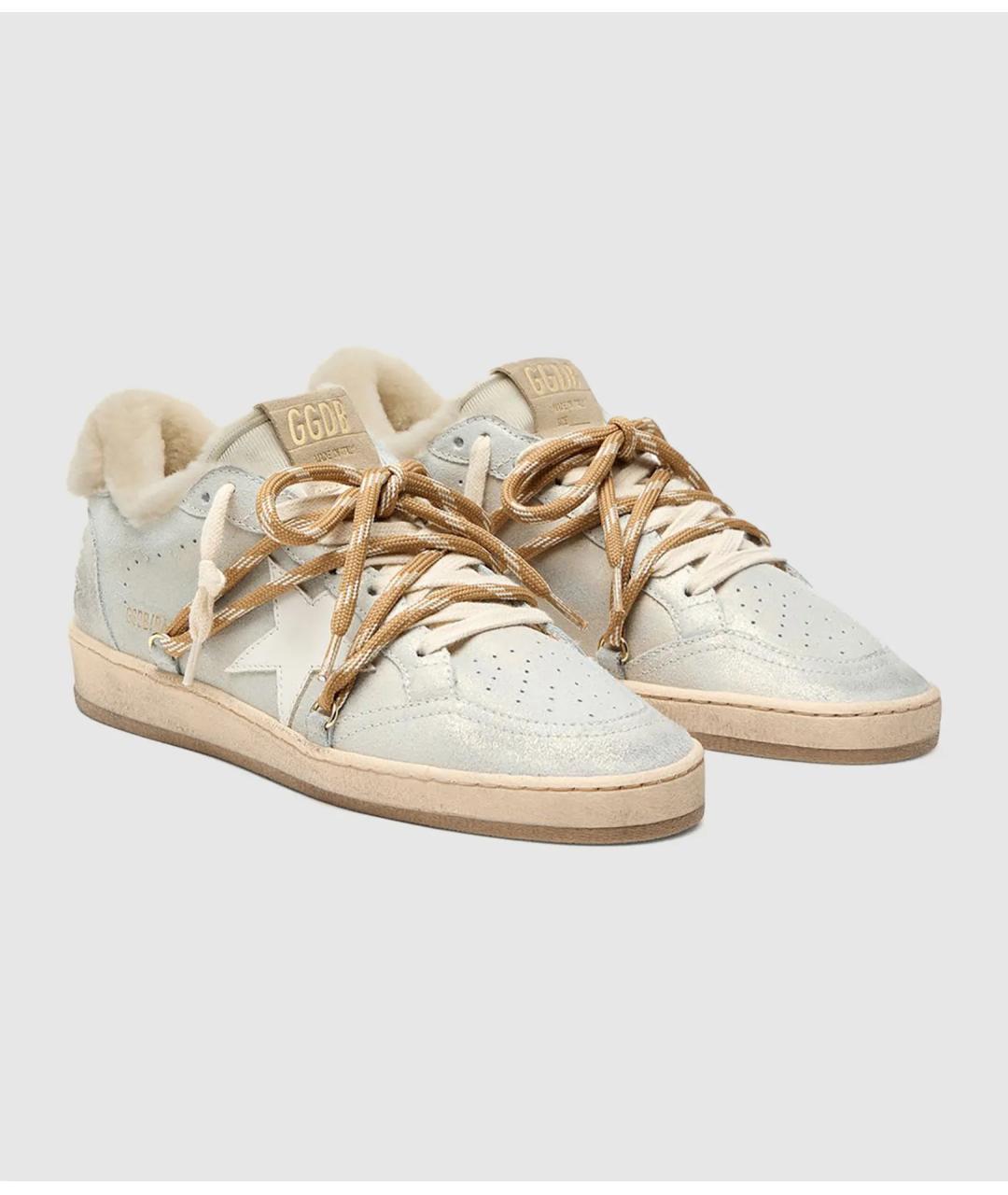 GOLDEN GOOSE DELUXE BRAND Бежевые кожаные кеды, фото 2