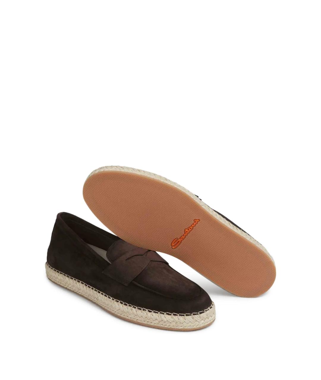 SANTONI Коричневые замшевые эспадрильи, фото 4
