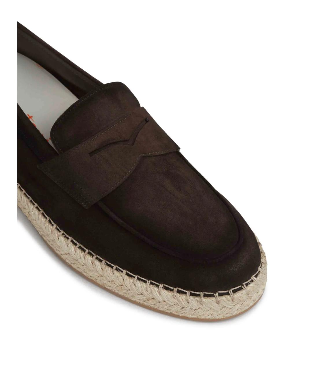SANTONI Коричневые замшевые эспадрильи, фото 5