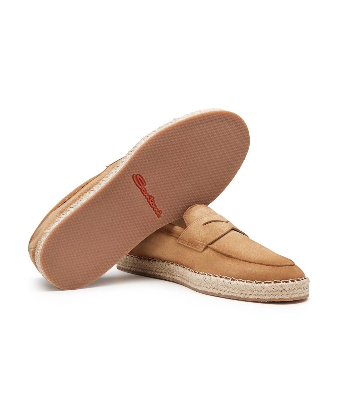 SANTONI Бежевые замшевые эспадрильи, фото 3