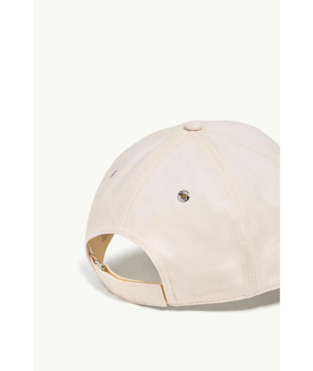 MONCLER Белая хлопковая кепка, фото 2