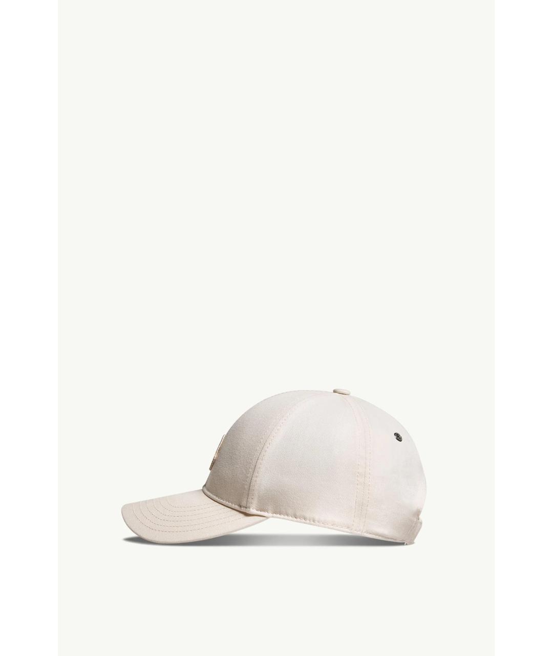 MONCLER Белая хлопковая кепка, фото 3