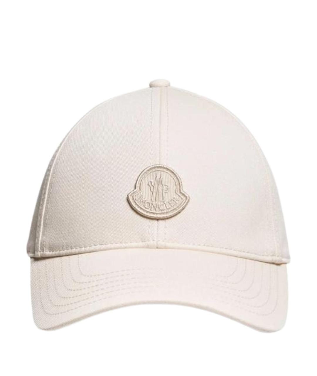 MONCLER Белая хлопковая кепка, фото 1