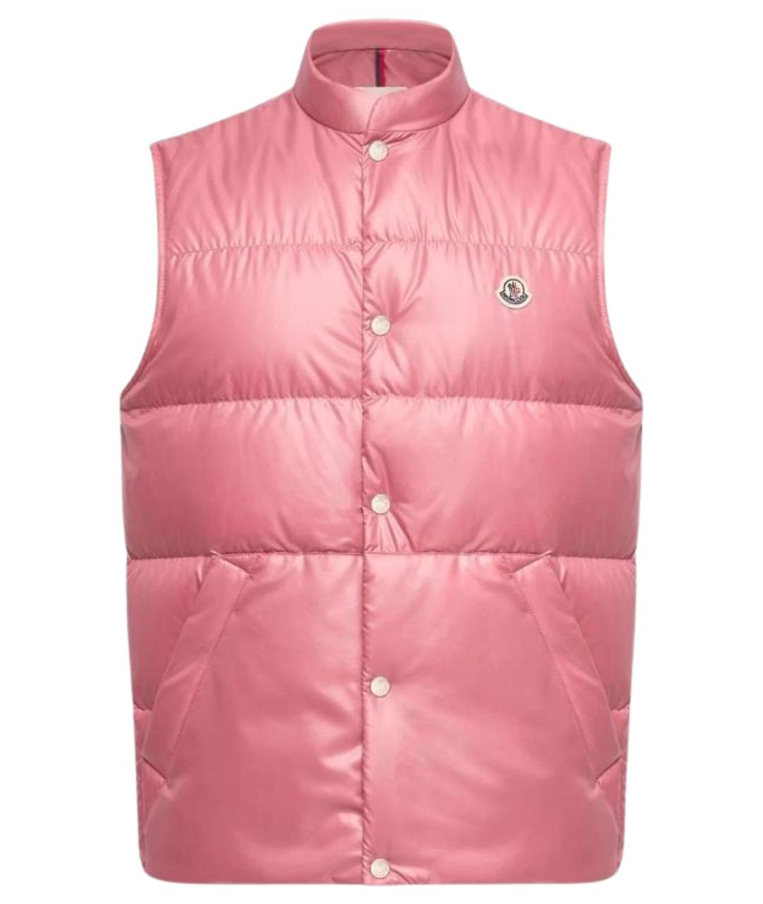 MONCLER Розовый полиэстеровый жилет, фото 1