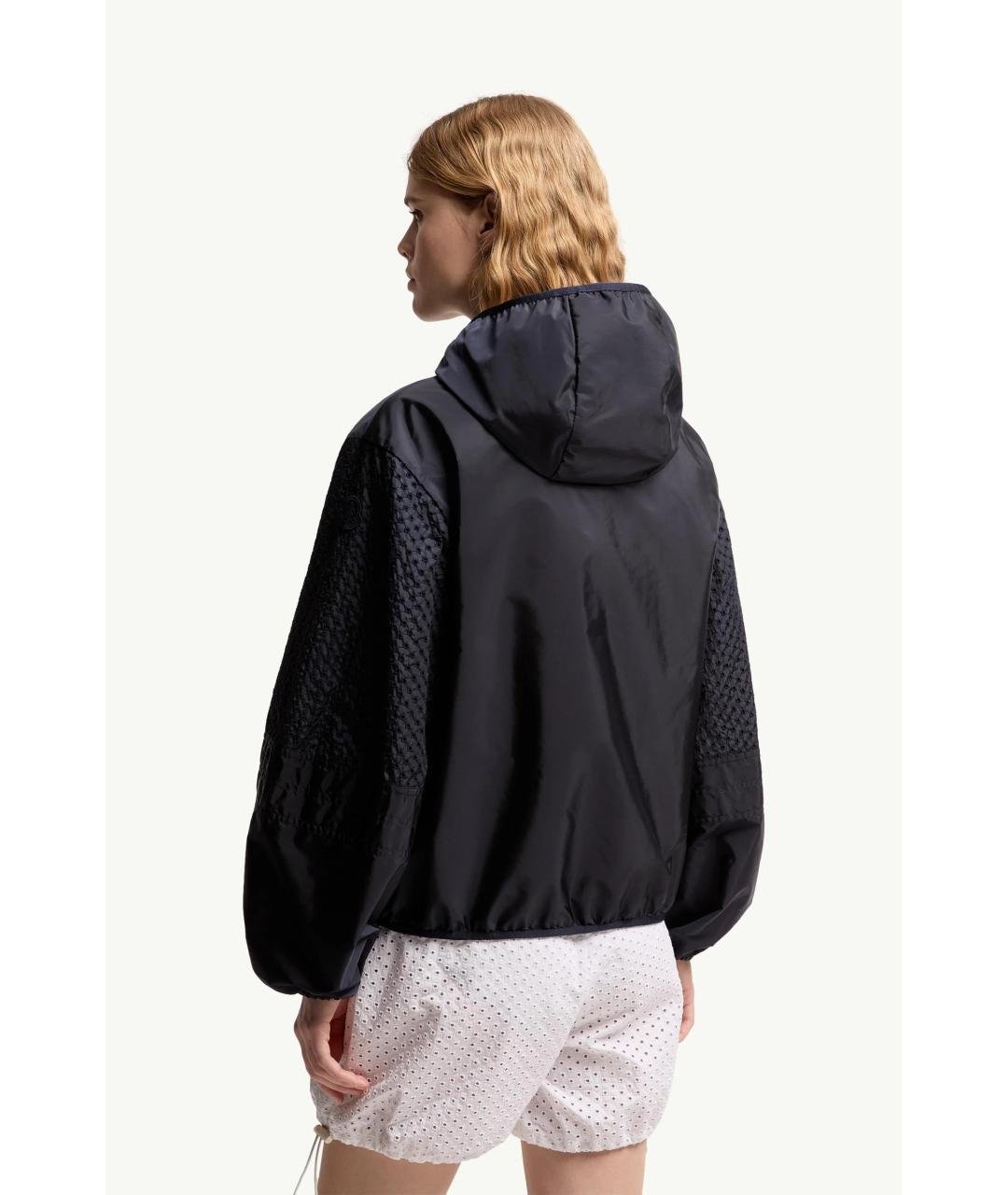 MONCLER Темно-синяя полиамидовая куртка, фото 3