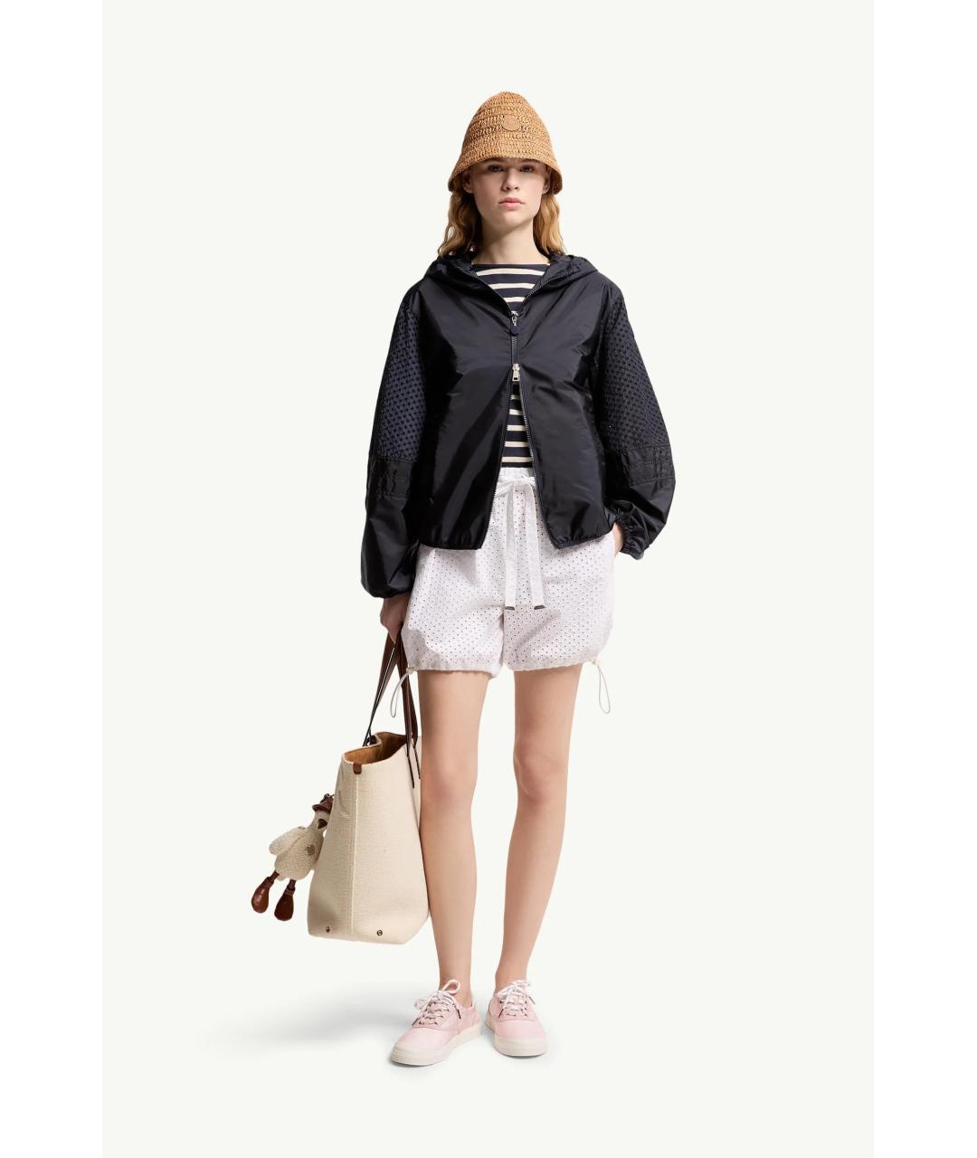 MONCLER Темно-синяя полиамидовая куртка, фото 5