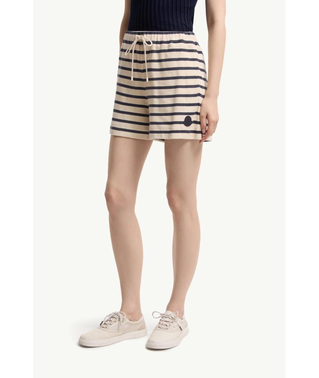 MONCLER Бежевые хлопковые шорты, фото 5