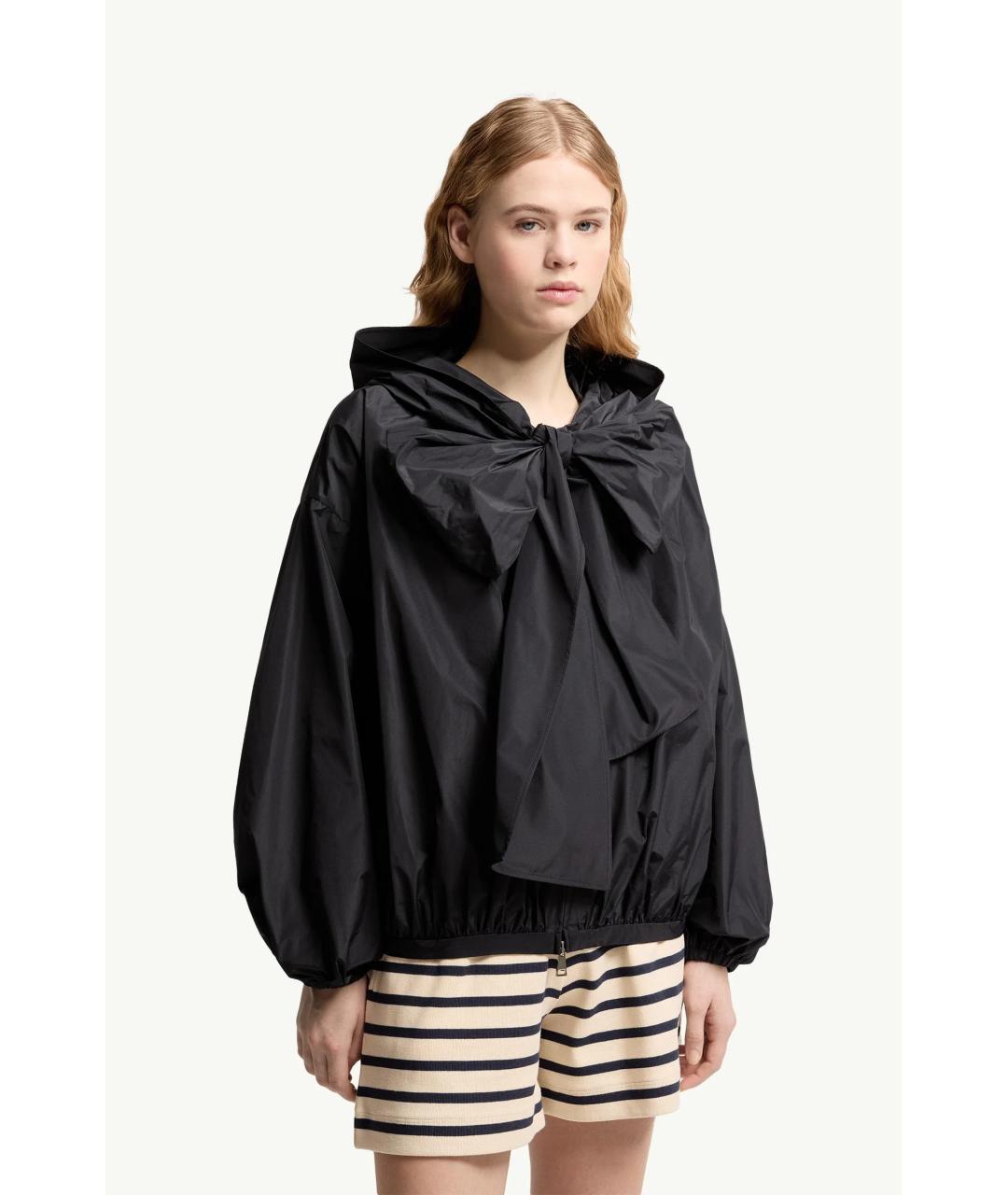 MONCLER Темно-синяя полиэстеровая куртка, фото 2