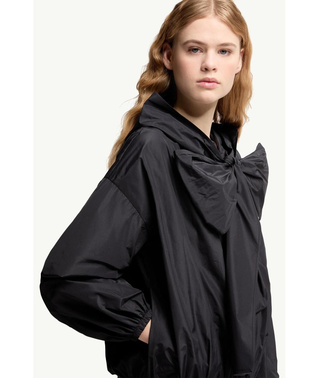 MONCLER Темно-синяя полиэстеровая куртка, фото 4