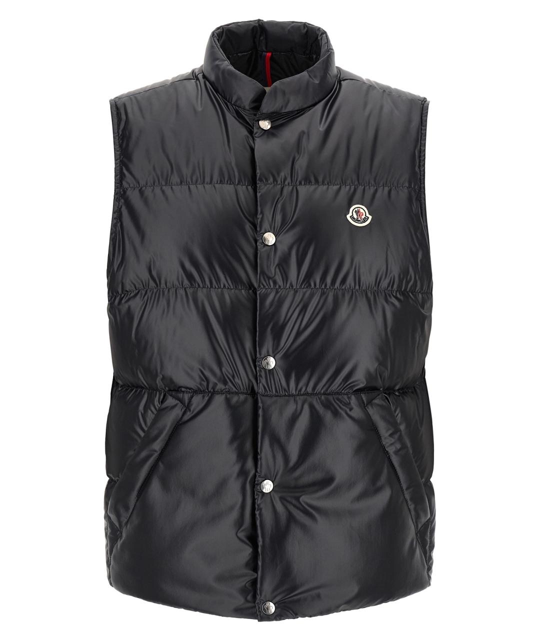 MONCLER Темно-синий полиэстеровый жилет, фото 1