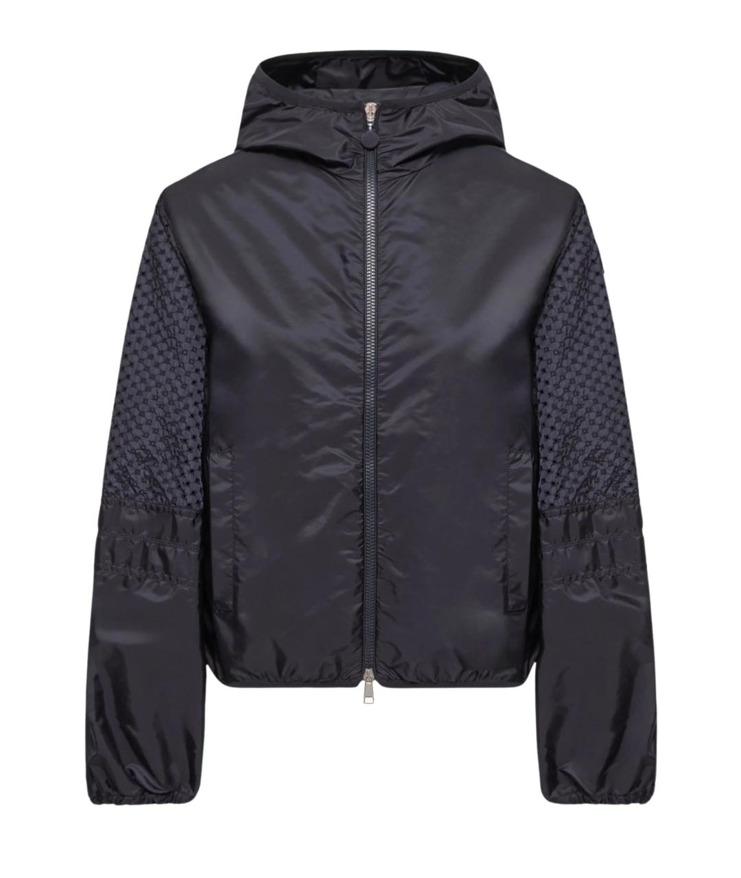 MONCLER Темно-синяя полиамидовая куртка, фото 1