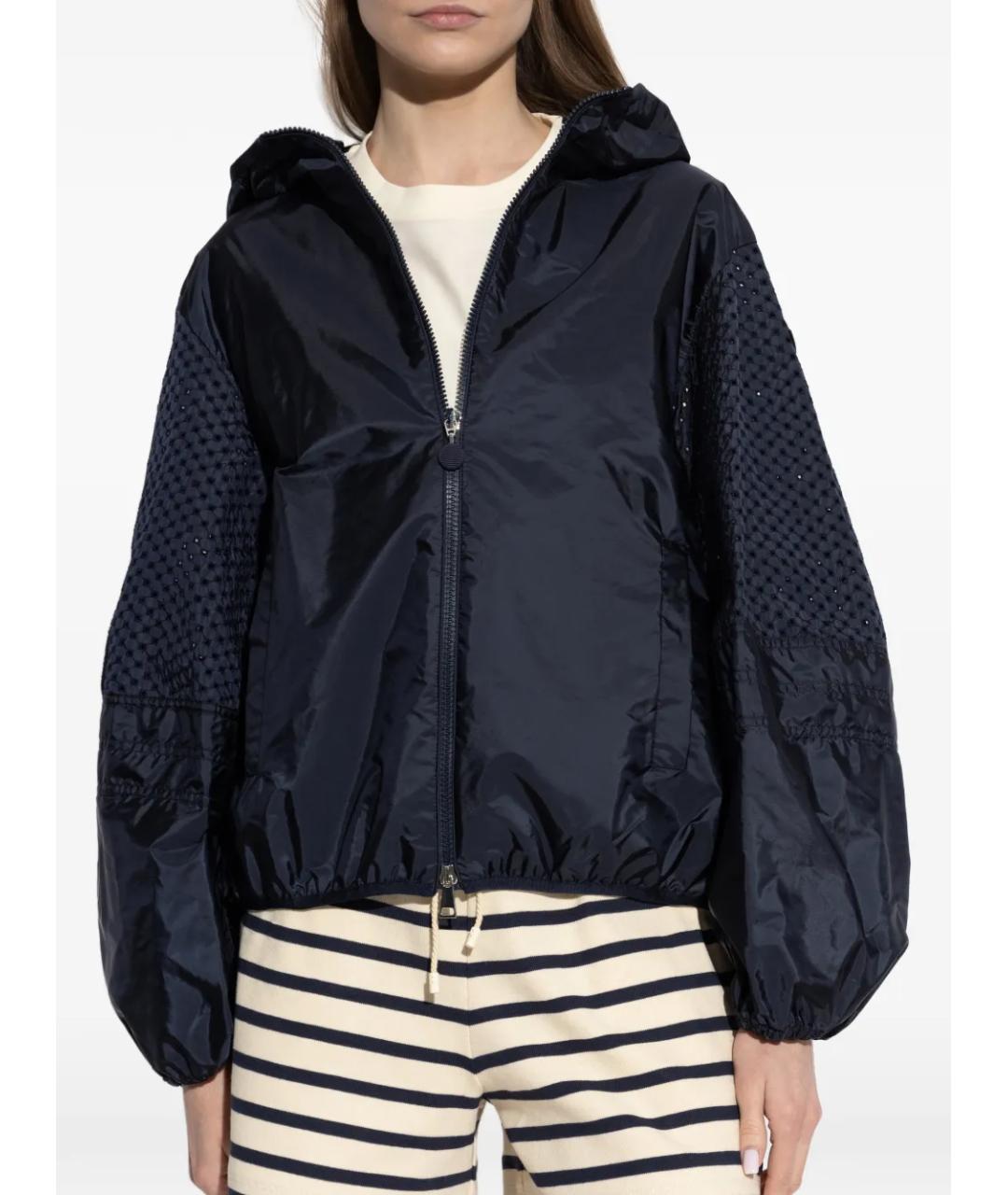 MONCLER Темно-синяя полиамидовая куртка, фото 3