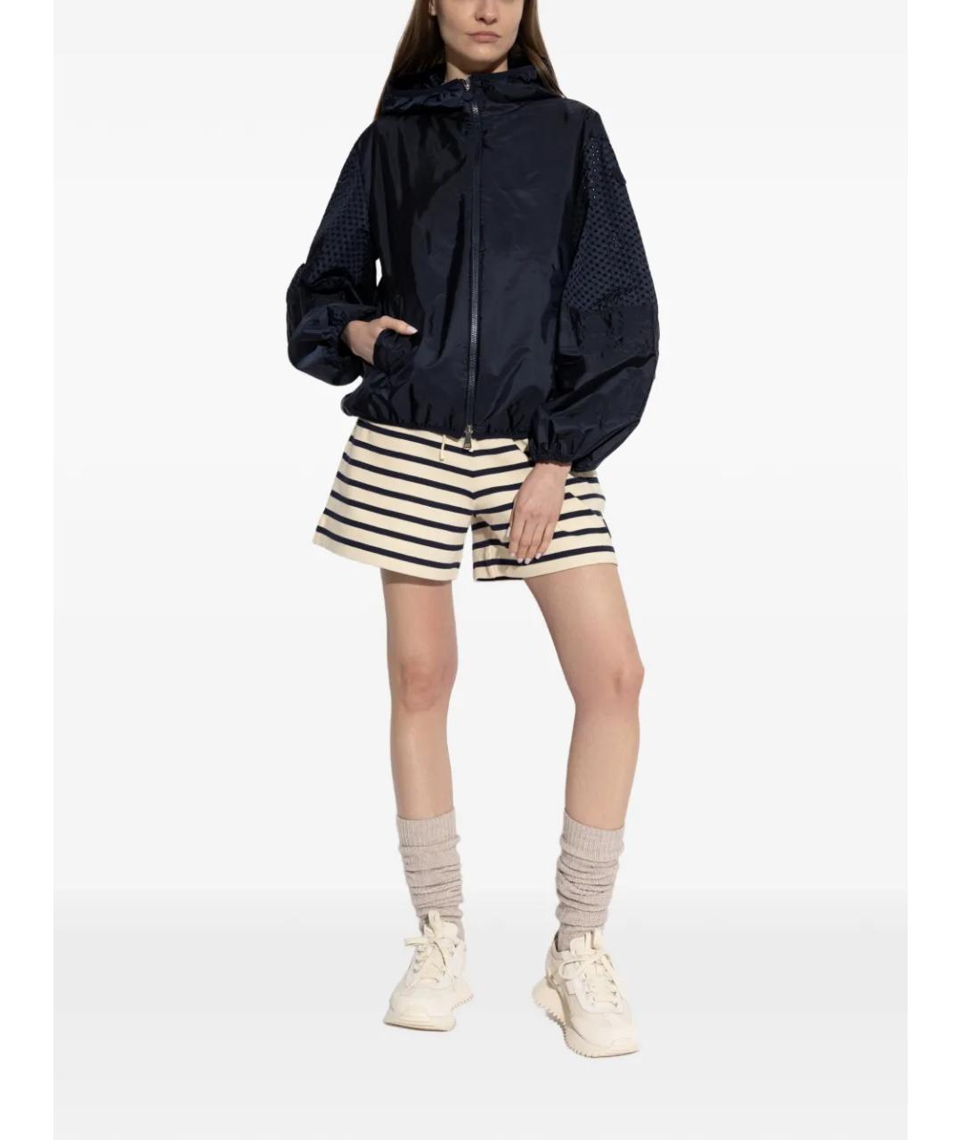 MONCLER Темно-синяя полиамидовая куртка, фото 2