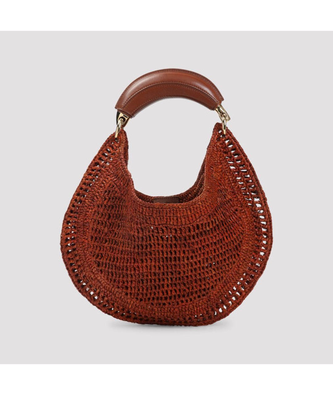 CHLOE Коричневая пелетеная сумка с короткими ручками, фото 2