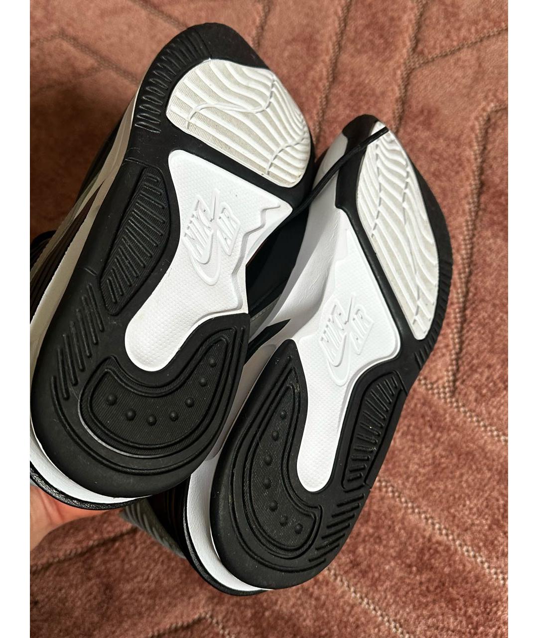 JORDAN Черные кожаные низкие кроссовки / кеды, фото 4