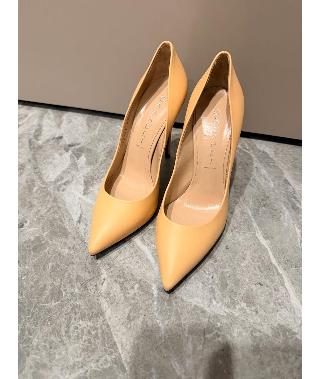 CASADEI Бежевые кожаные туфли, фото 3