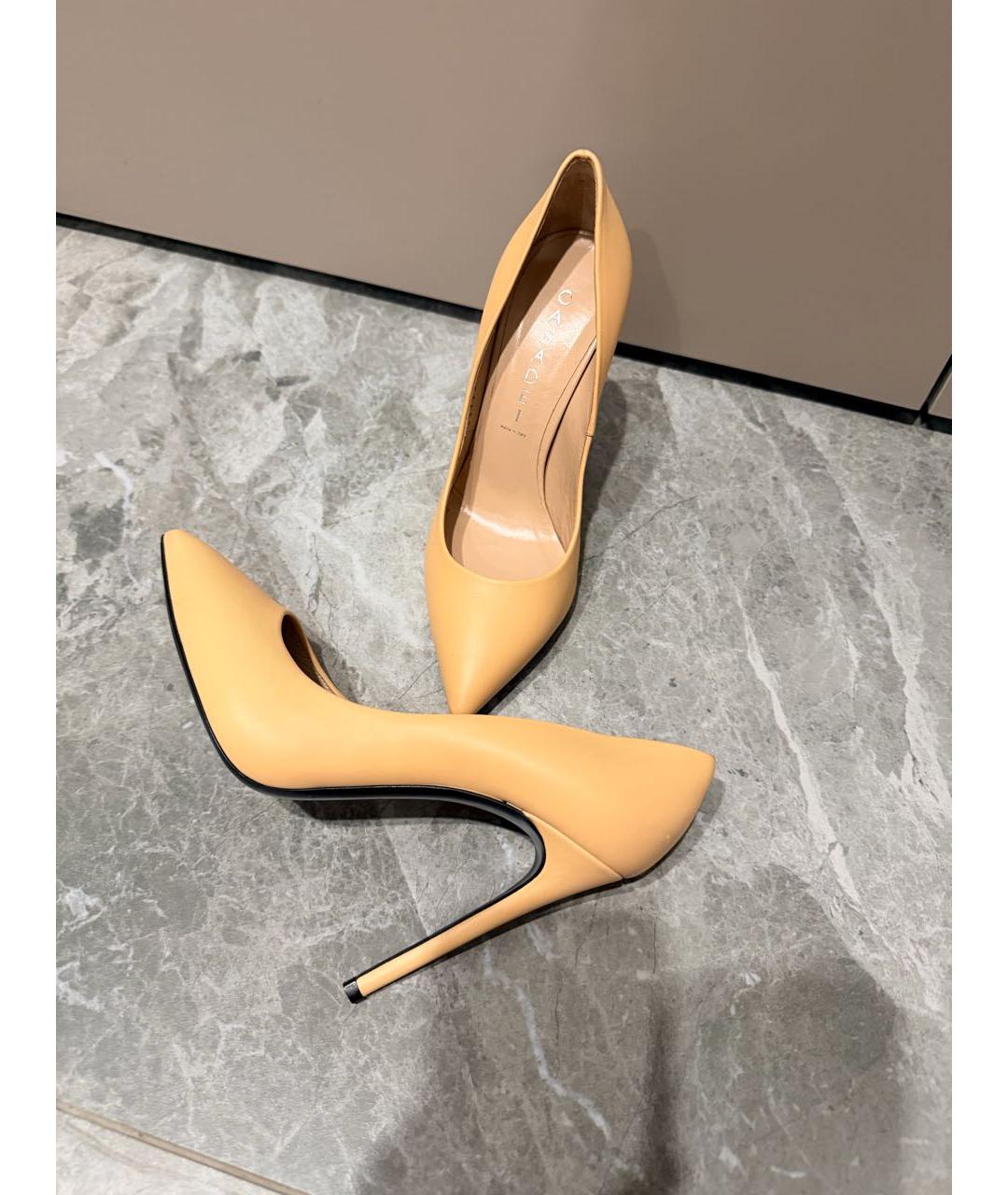 CASADEI Бежевые кожаные туфли, фото 9