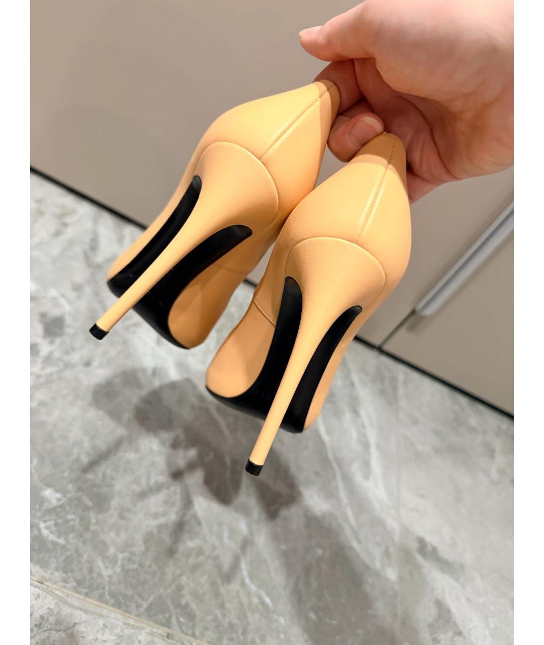 CASADEI Бежевые кожаные туфли, фото 5