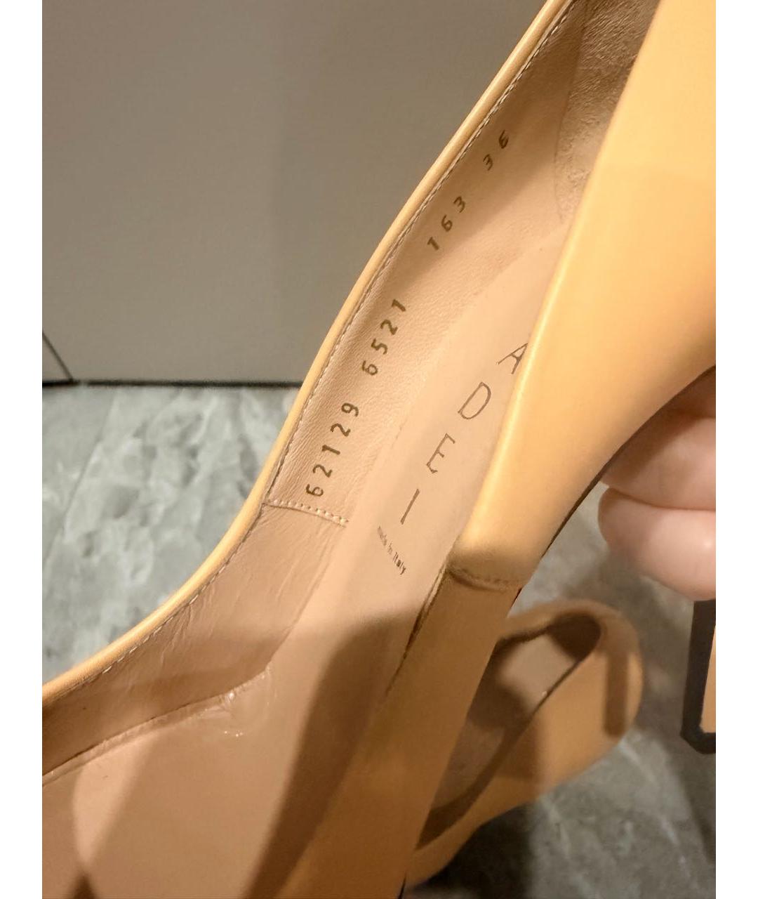CASADEI Бежевые кожаные туфли, фото 8