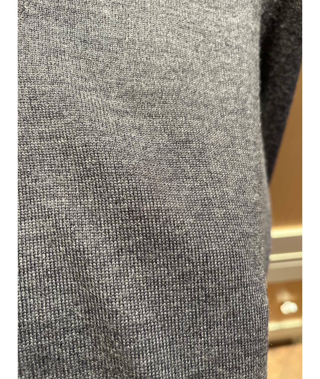GUCCI Серый шерстяной джемпер / свитер, фото 4