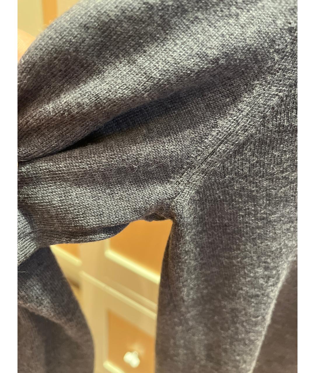 GUCCI Серый шерстяной джемпер / свитер, фото 6