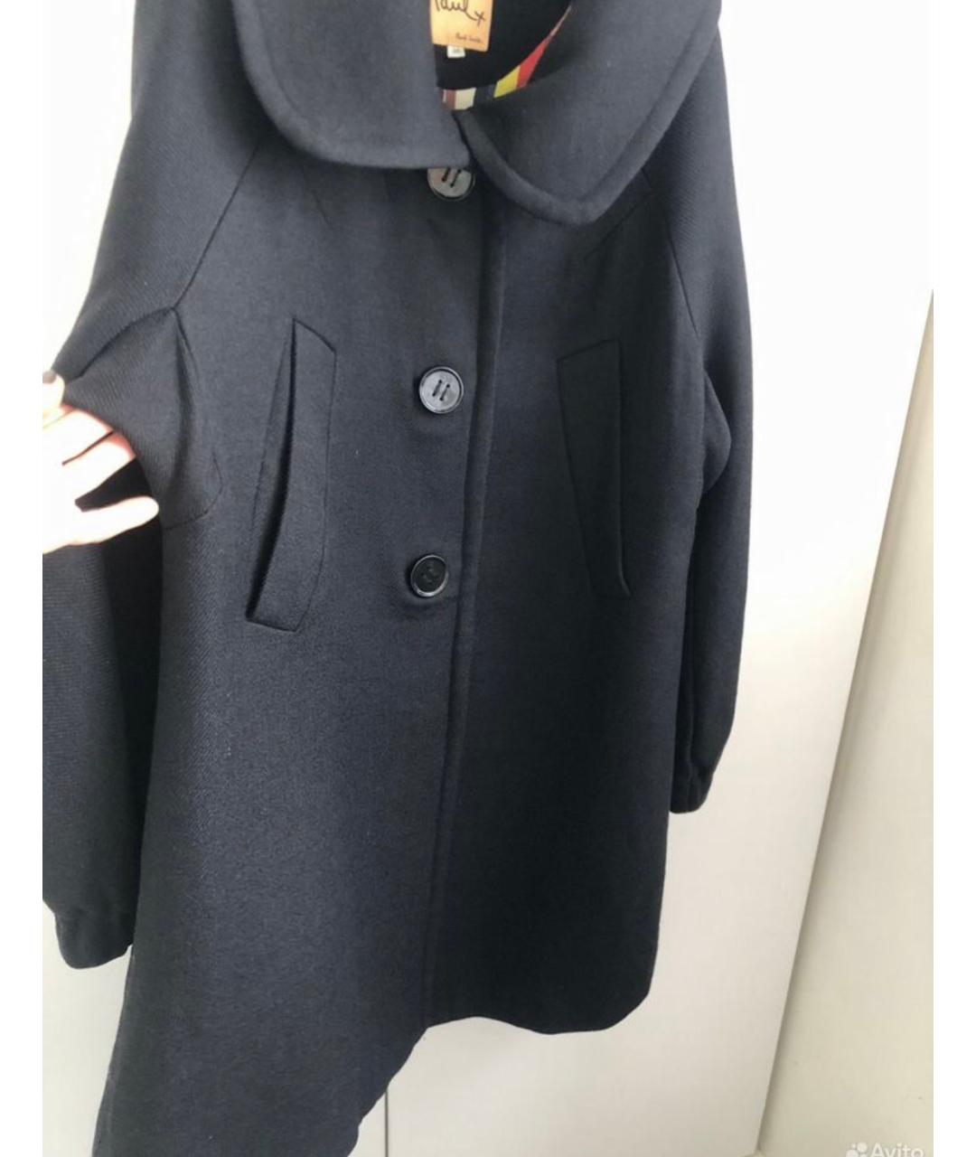 PAUL SMITH Черное шерстяное пальто, фото 9