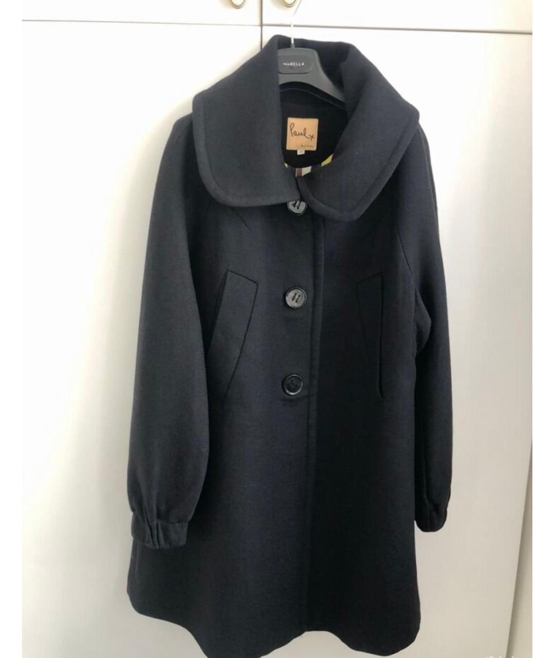 PAUL SMITH Черное шерстяное пальто, фото 10