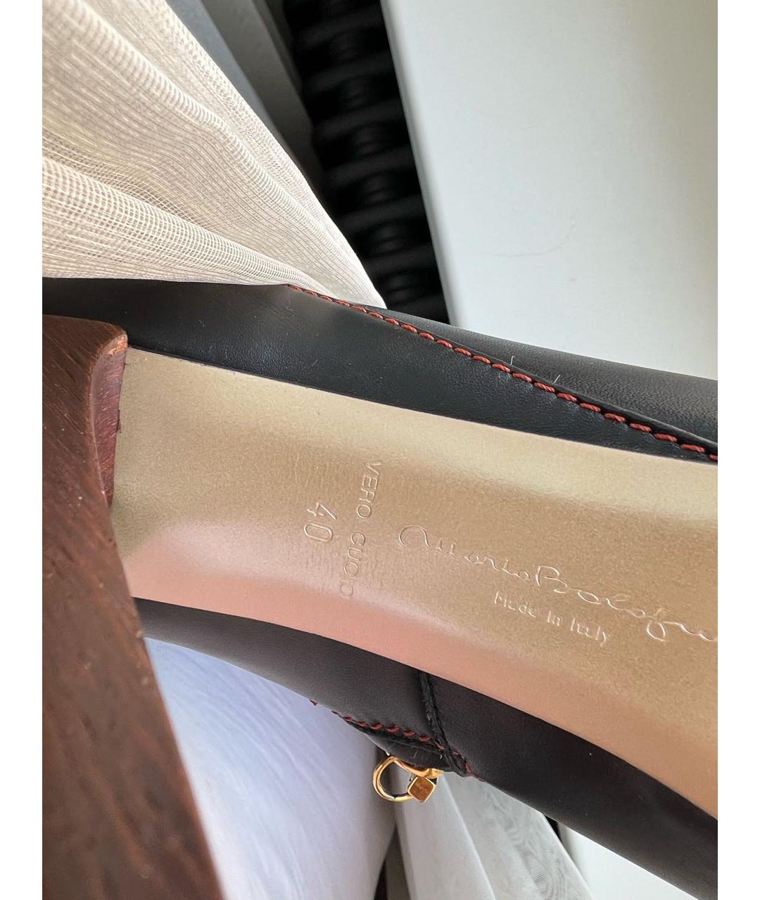 Principe di Bologna Черные кожаные сапоги, фото 4