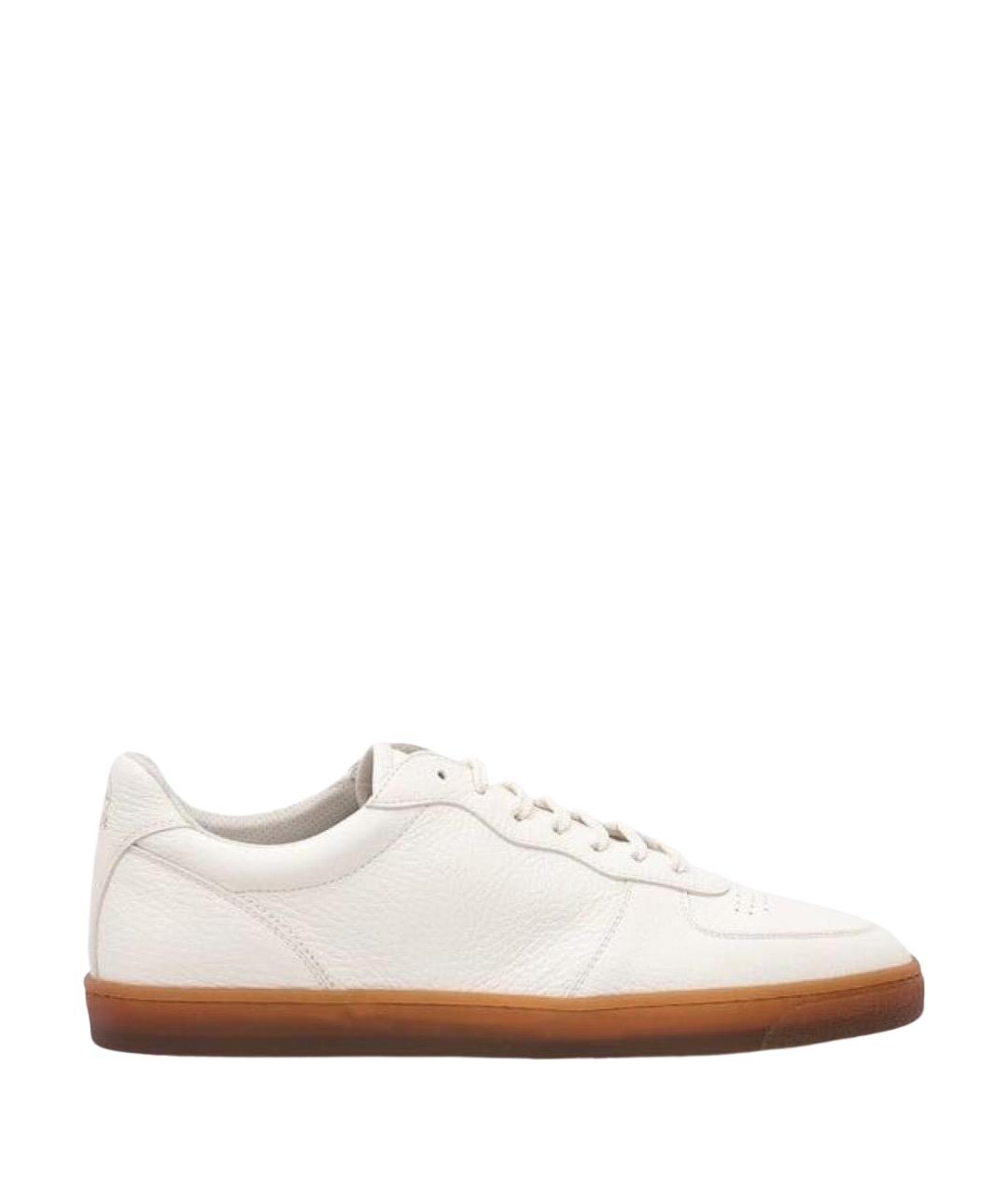 BRUNELLO CUCINELLI Белые кожаные кеды, фото 1