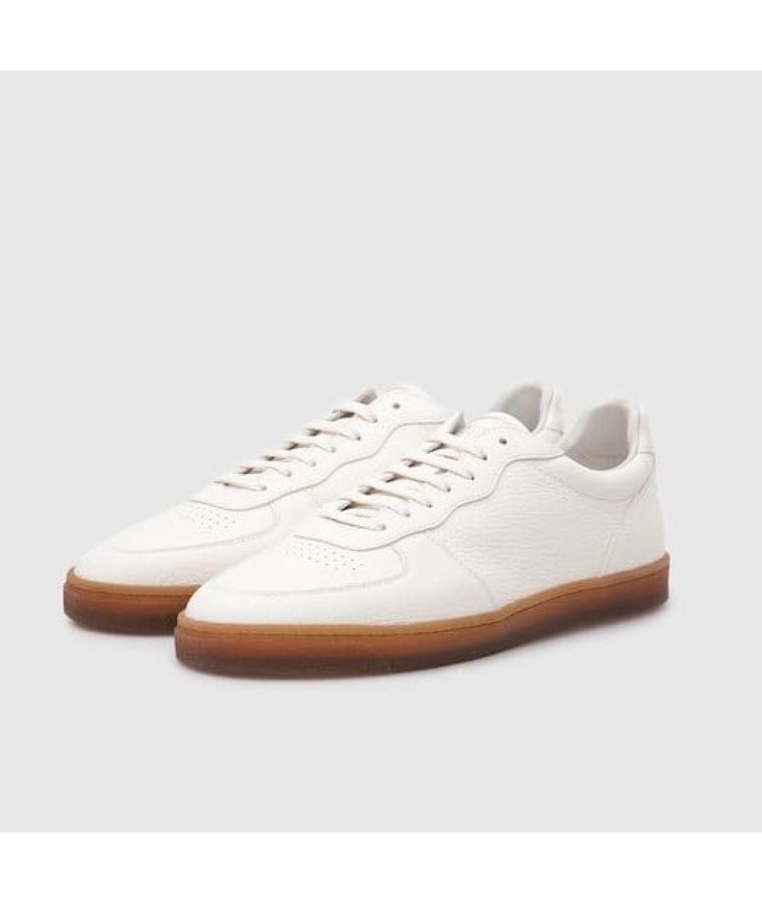 BRUNELLO CUCINELLI Белые кожаные кеды, фото 6