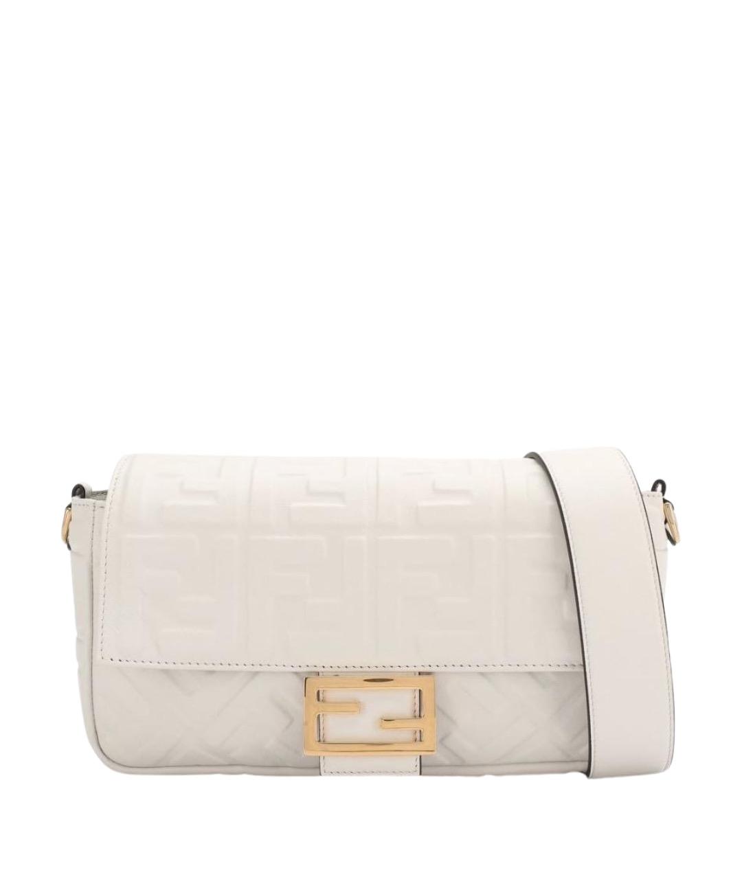 FENDI Белая кожаная сумка через плечо, фото 1