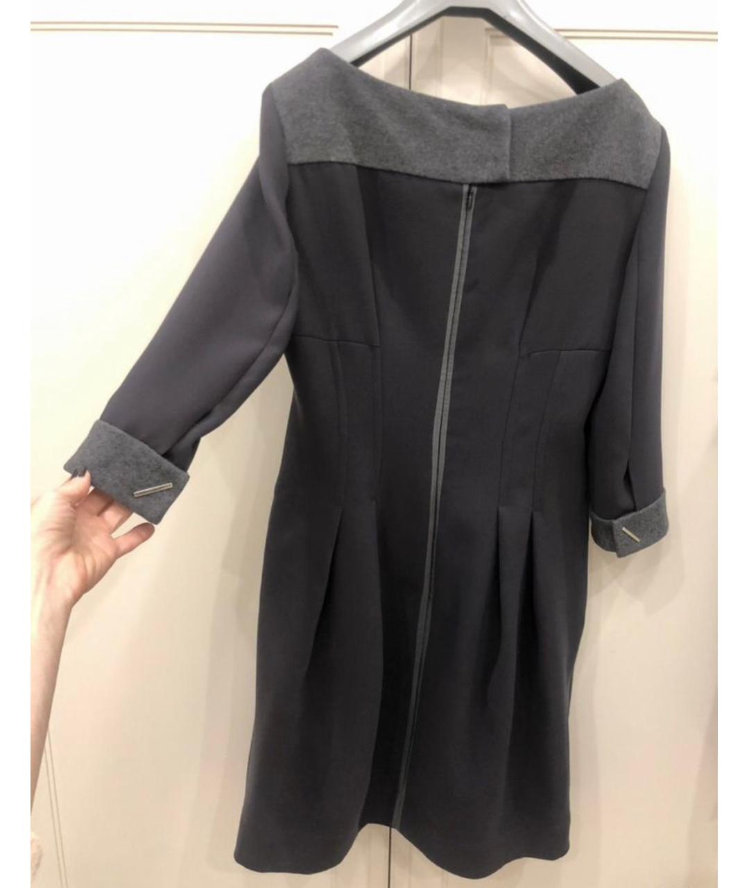 SPORTMAX Серое полиамидовое повседневное платье, фото 6