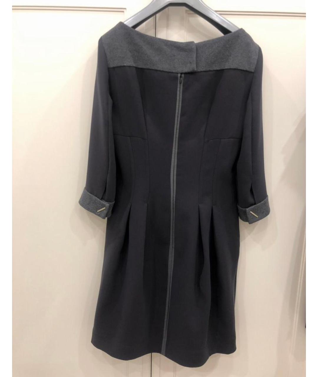 SPORTMAX Серое полиамидовое повседневное платье, фото 2