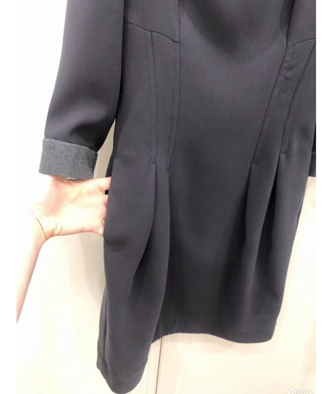 SPORTMAX Серое полиамидовое повседневное платье, фото 8