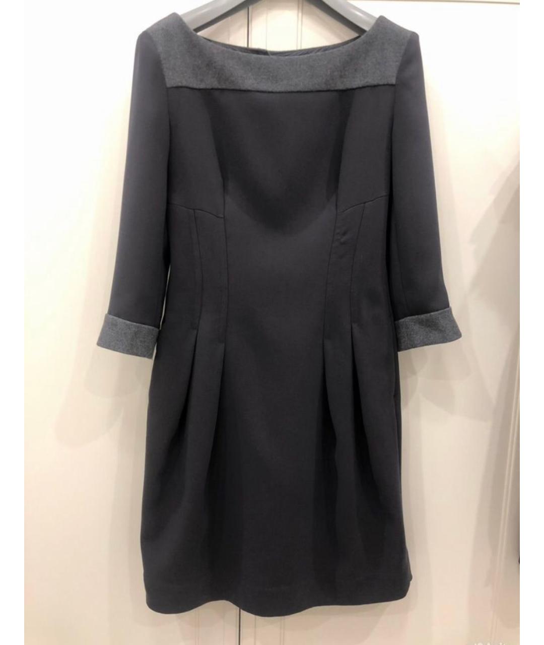 SPORTMAX Серое полиамидовое повседневное платье, фото 10