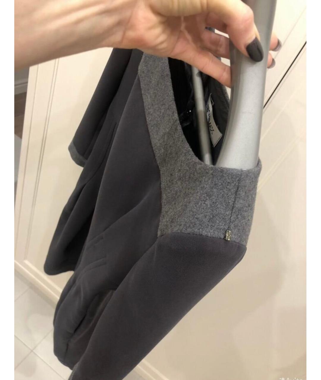 SPORTMAX Серое полиамидовое повседневное платье, фото 7