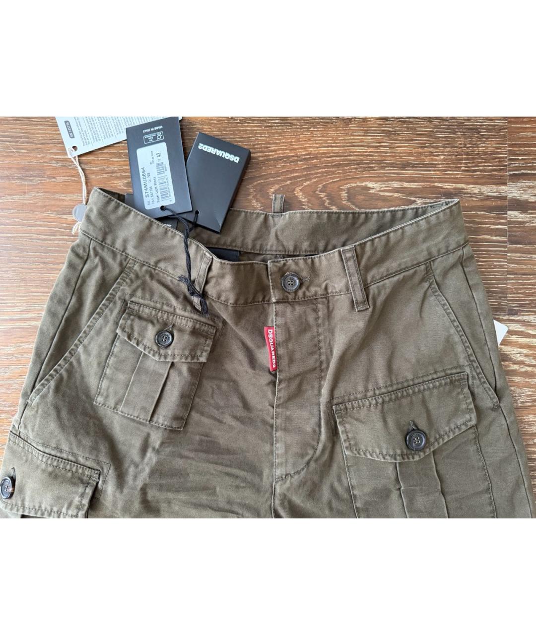 DSQUARED2 Коричневые хлопковые шорты, фото 4