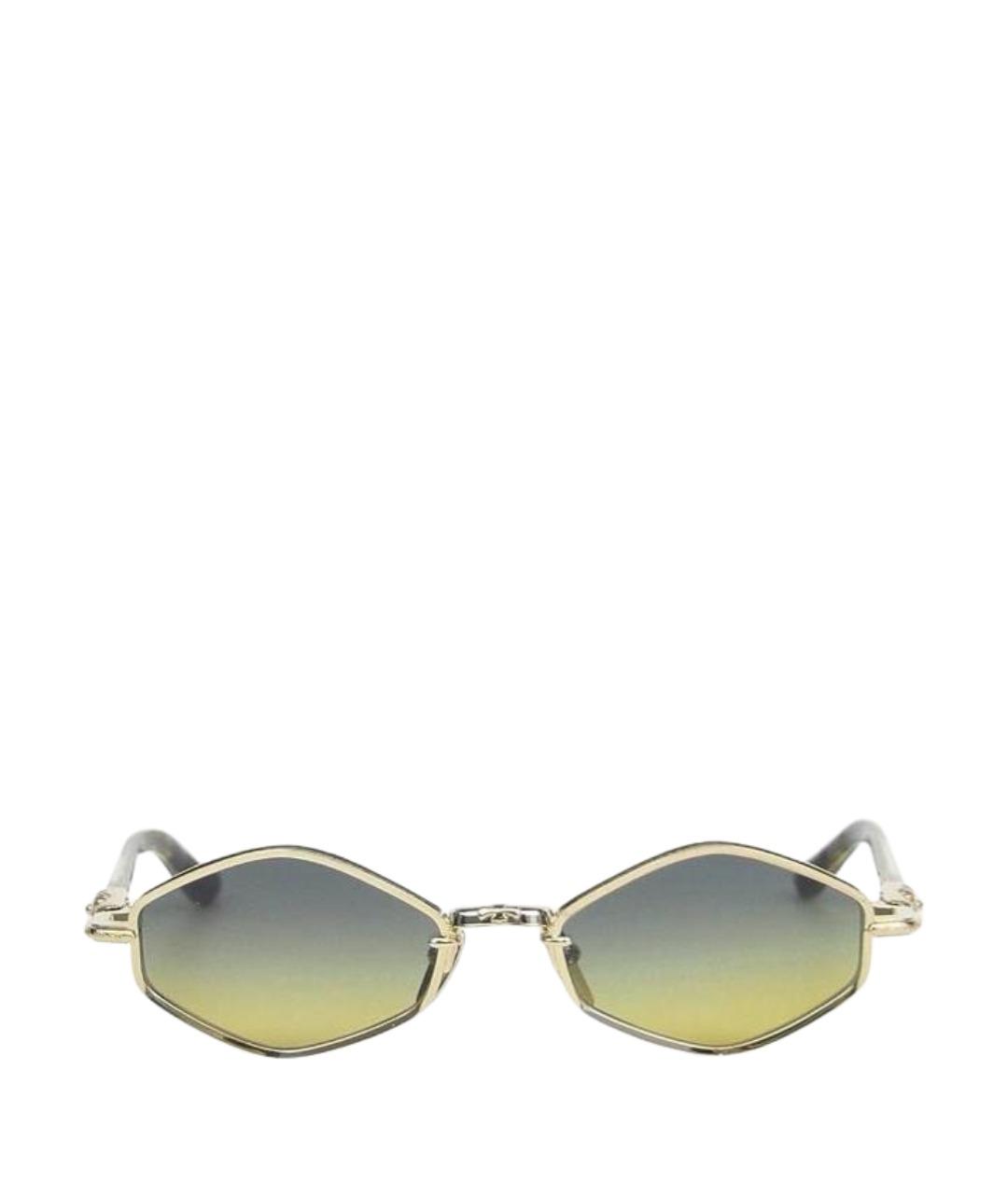 CHROME HEARTS Золотые металлические солнцезащитные очки, фото 1